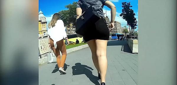  big butt miniskirt in public